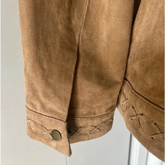 Ameri Mode Genuine Leather Jacket Women’s Small Tan SuedeWestern BohoStyle5559 - Picture 9 of 14